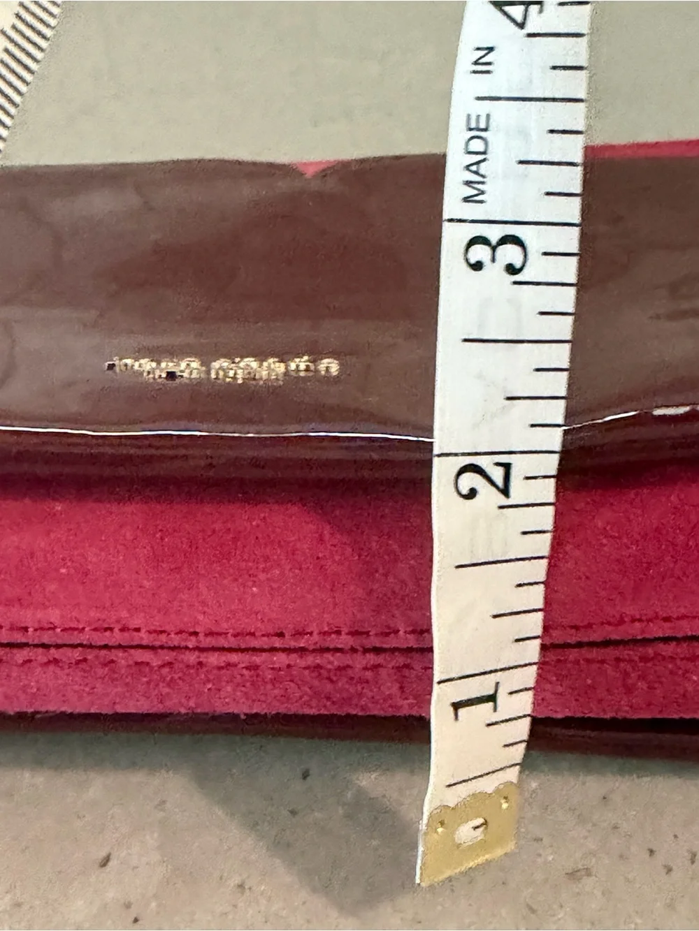 NWT Kate Spade New York Two-Tone Burgundy Red patent Leather & suede crossbody